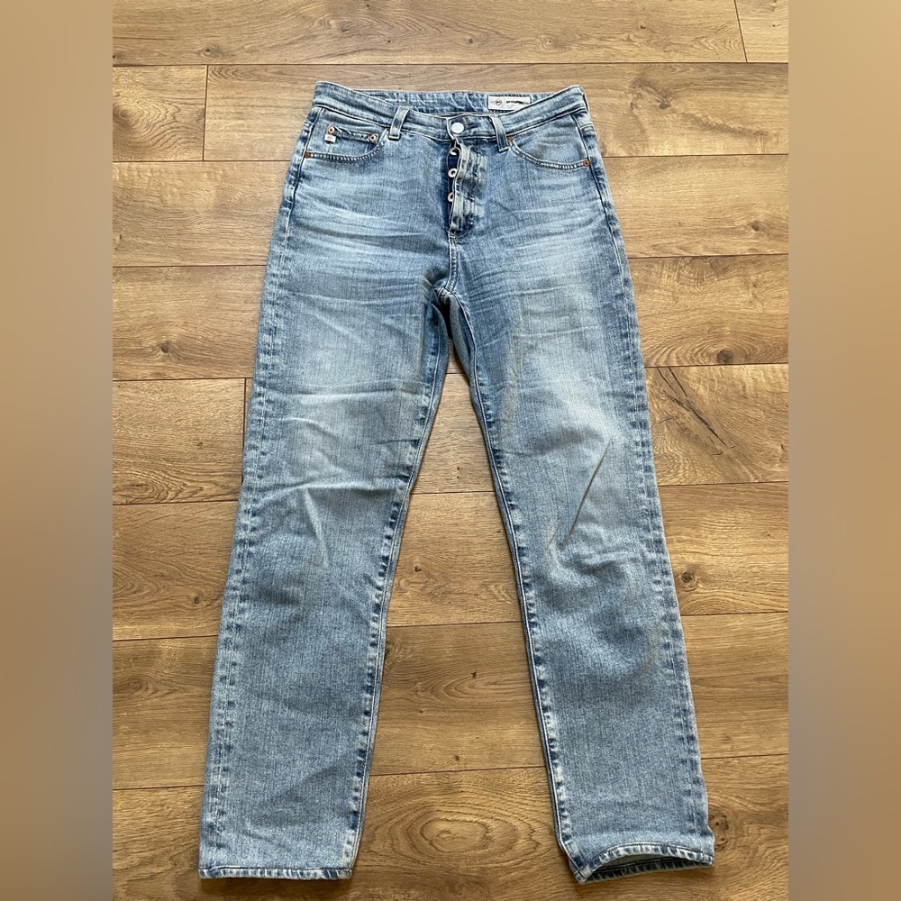 AG Adriano Goldschmied Light Blue high Rise Vintage fit Straight Leg Jeans - Picture 2 of 15